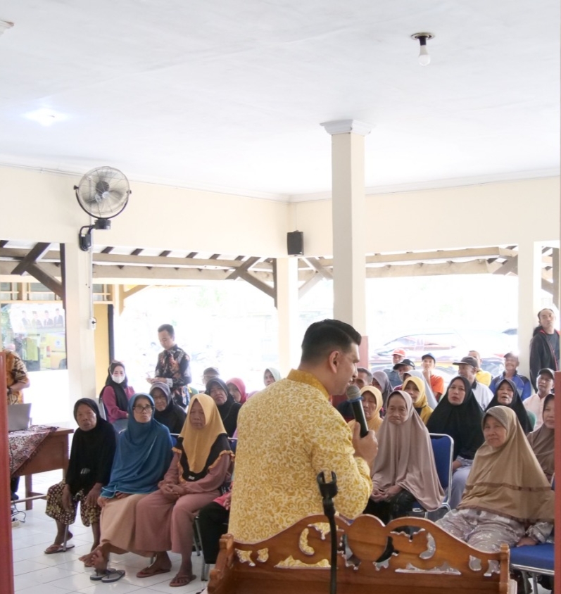 Ashraff Abu saat menyampaikan sosialisasi tentang  pilar kebangsaan di Kabupaten Pekalongan.