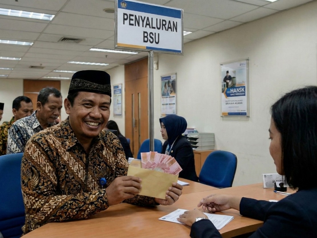Ilustrasi pencairan BSU Kemenag.