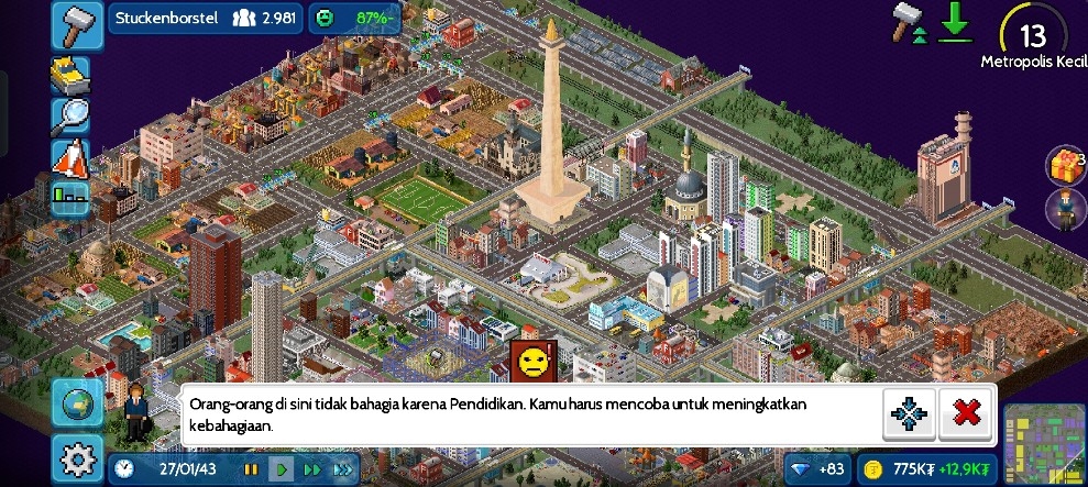 Tangkapan layar game TheoTown