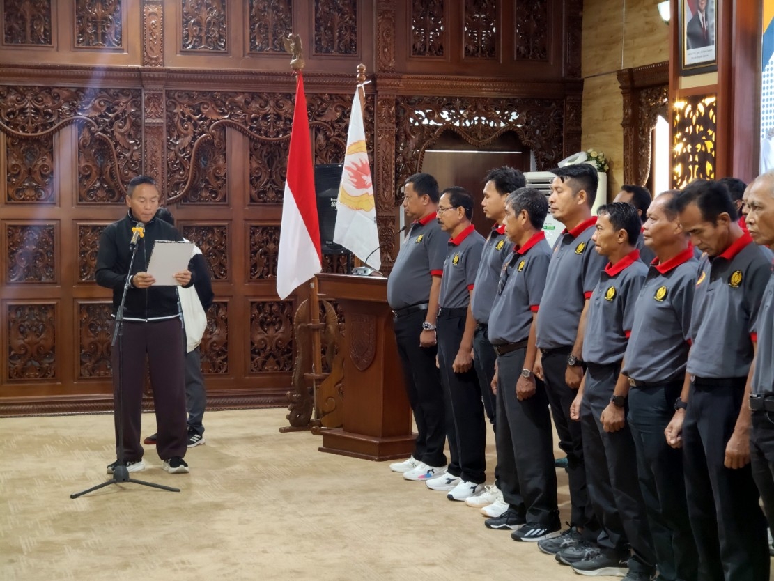 OLAHRAGA: Pelantikan pengurus PELTI Batang di aula Kantor Bupati.