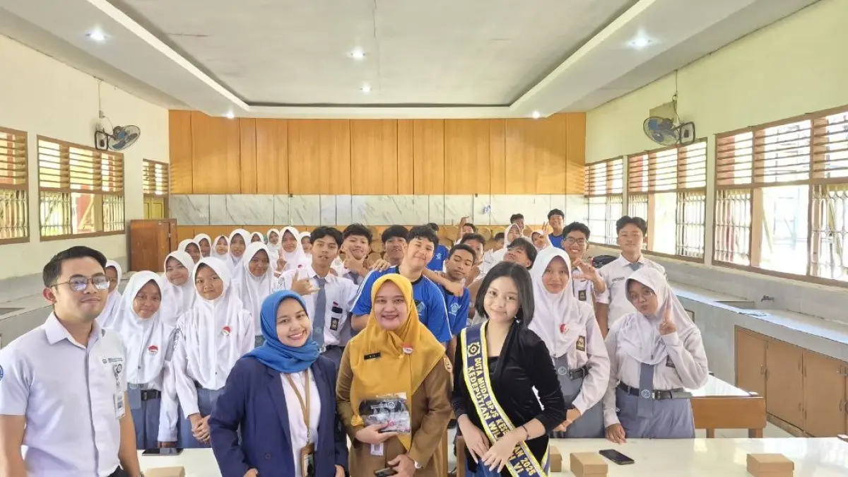 EDUKASI: Suasana kegiatan Duta Muda EduTour di SMA Negeri 1 Kedungwuni, Kabupaten Pekalongan. (DOK. BPJS KESEHATAN)