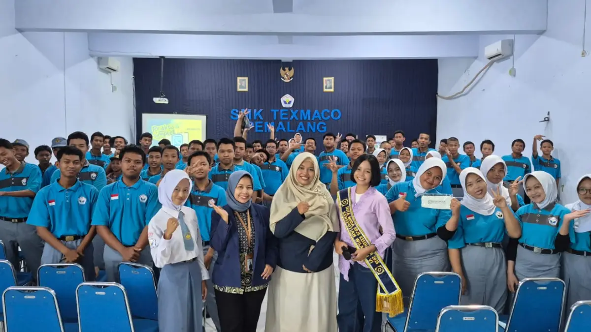 EDUKASI SISWA : Suasana edukasi JKN saat mengikuti kegiatan Duta Muda EduTour di SMK Texmaco Pemalang. (DOK. BPJS KESEHATAN CABANG PEKALONGAN)