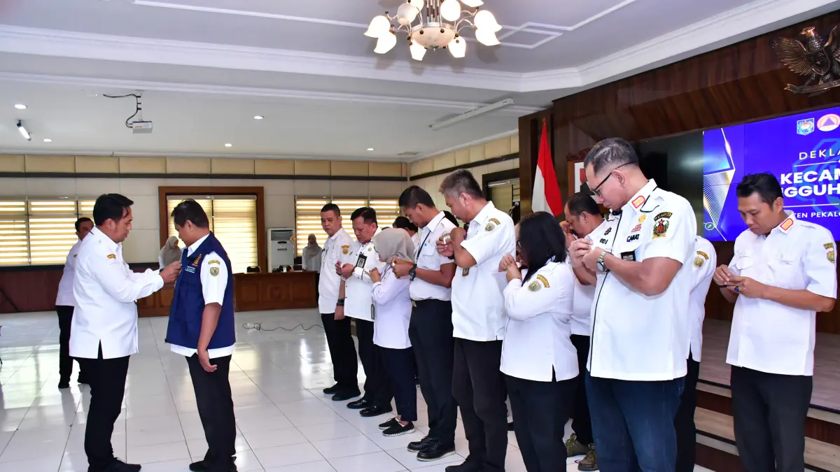 TANGGAP BENCANA: Pemkab Pekalongan saat deklarasi Kecamatan Tangguh Bencana (Kencana), Rabu (3/6/2026). 