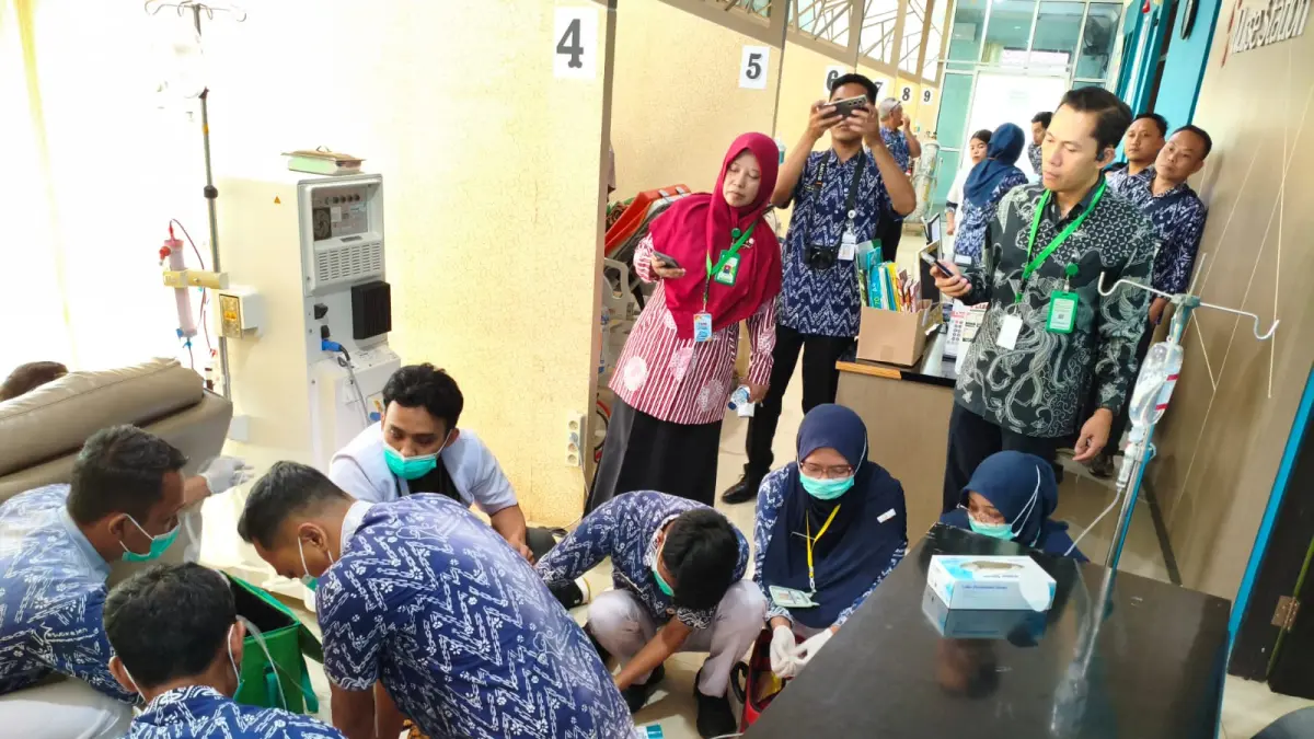 SIMULASI AKREDITASI: RSUD Kajen saat menggelar simulasi survei akreditasi, melibatkan seluruh unsur rumah sakit. 