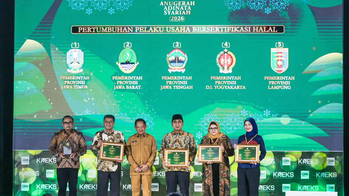 Pemerintah Provinsi Jawa Tengah memborong enam penghargaan pada Anugerah Adinata Syariah 2026.