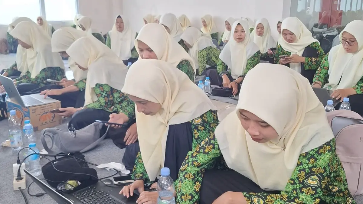 PENINGKATAN KAPASITAS: Sejumlah guru saat mengikuti Workshop Manajemen Berbasis Madrasah (MBM) yang diselenggarakan oleh PD IGRA Batang di Gedung Islamic Center Batang.


