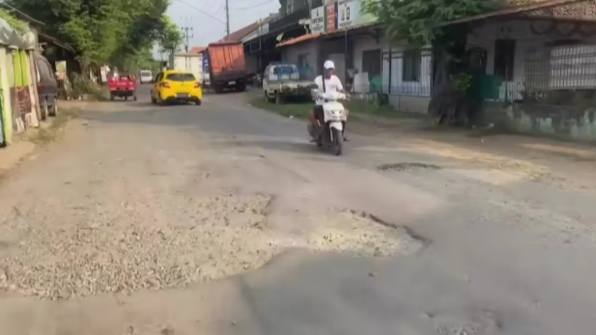 INFRASTRUKTUR: Ruas jalan Watusalam, Kecamatan Buaran, Kabupaten Pekalongan, yang segera akan diperbaiki. 