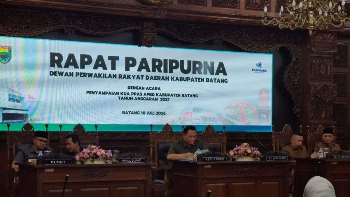 KUA PPAS: Suasana Rapat Paripurna DPRD Kabupaten Batang.&nbsp;