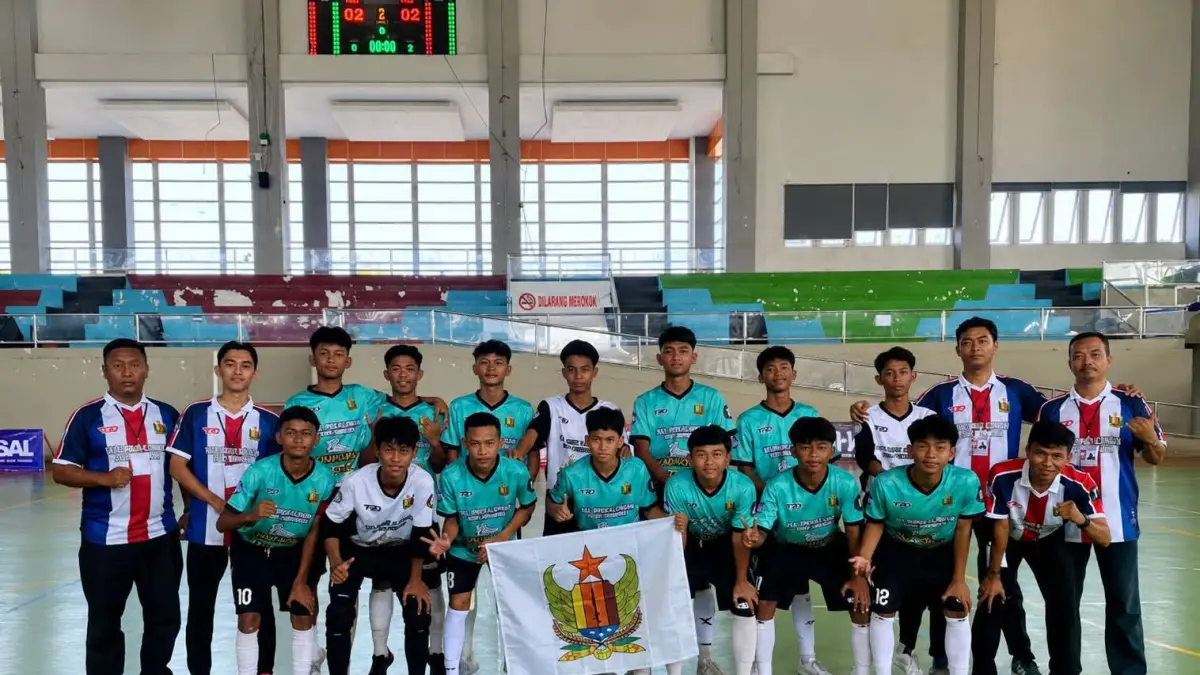 OLAHRAGA: Tim Futsal Kabupaten Pekalongan usai meraih juara III bersama pada Kejurprov Jateng 2026 di GOR Abirawa, Kabupaten Batang.