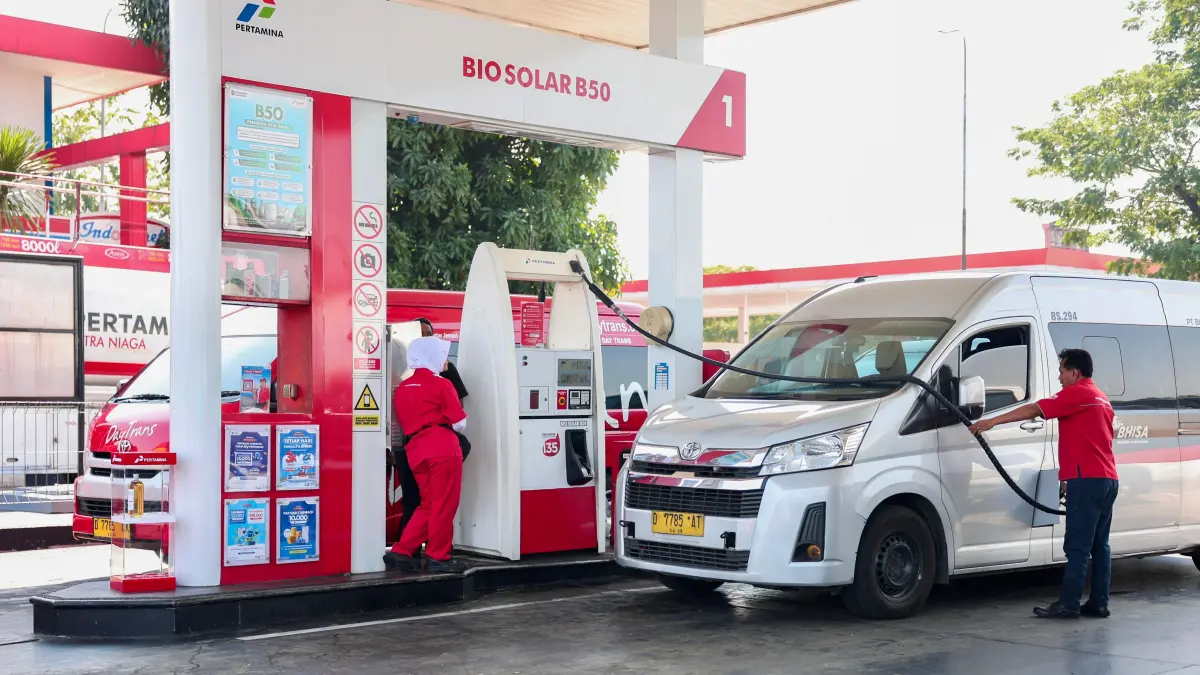 Biodisel B50 tersedia di Rest Area KM 57 Tol Jakarta-Cikampek, Kabupaten Karawang, Jawa Barat. (IST)