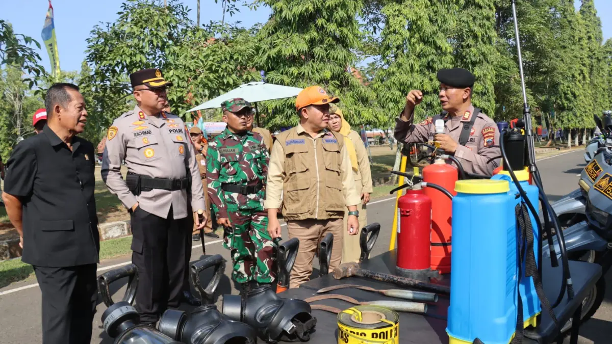 Apel Gabungan Kesiapsiagaan Bencana Musim Kemarau Tahun 2026 di Lapangan Setda Kabupaten Pekalongan, Rabu (22/7/2026) pagi.  (dok. Humas Polres Pekalongan)