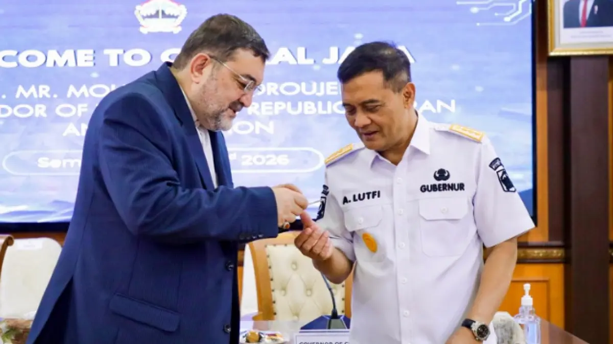 Gubernur Jawa Tengah, Ahmad Luthfi, menerima kunjungan kehormatan Duta Besar Republik Islam Iran untuk Indonesia Mohammad Boroujerdi di Kantor Gubernur, Rabu (22/7/2026).