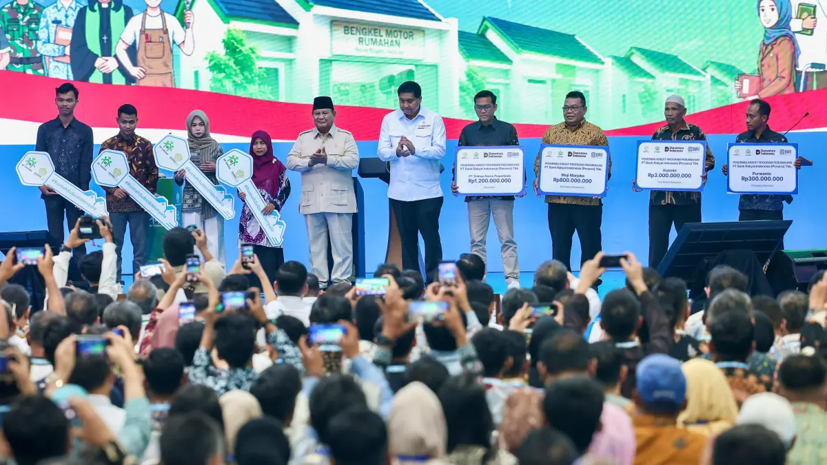Akad Massal 62.710 Unit KPR Rumah Subsidi dan KUR Perumahan di Perumahan Puri Delta City Side, Desa Siwatu, Kecamatan Wonotunggal, Kabupaten Batang, Kamis (30/7/2026).&nbsp;