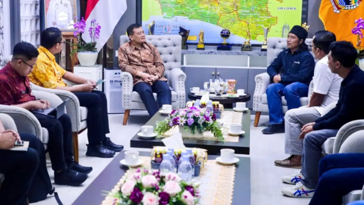 Ketua Pelaksana DCF 2026, Alif Faozi, bertemu dengan Gubernur Jawa Tengah, Ahmad Luthfi, di Kantor Gubernur, Semarang, Selasa, 11 Agustus 2026.