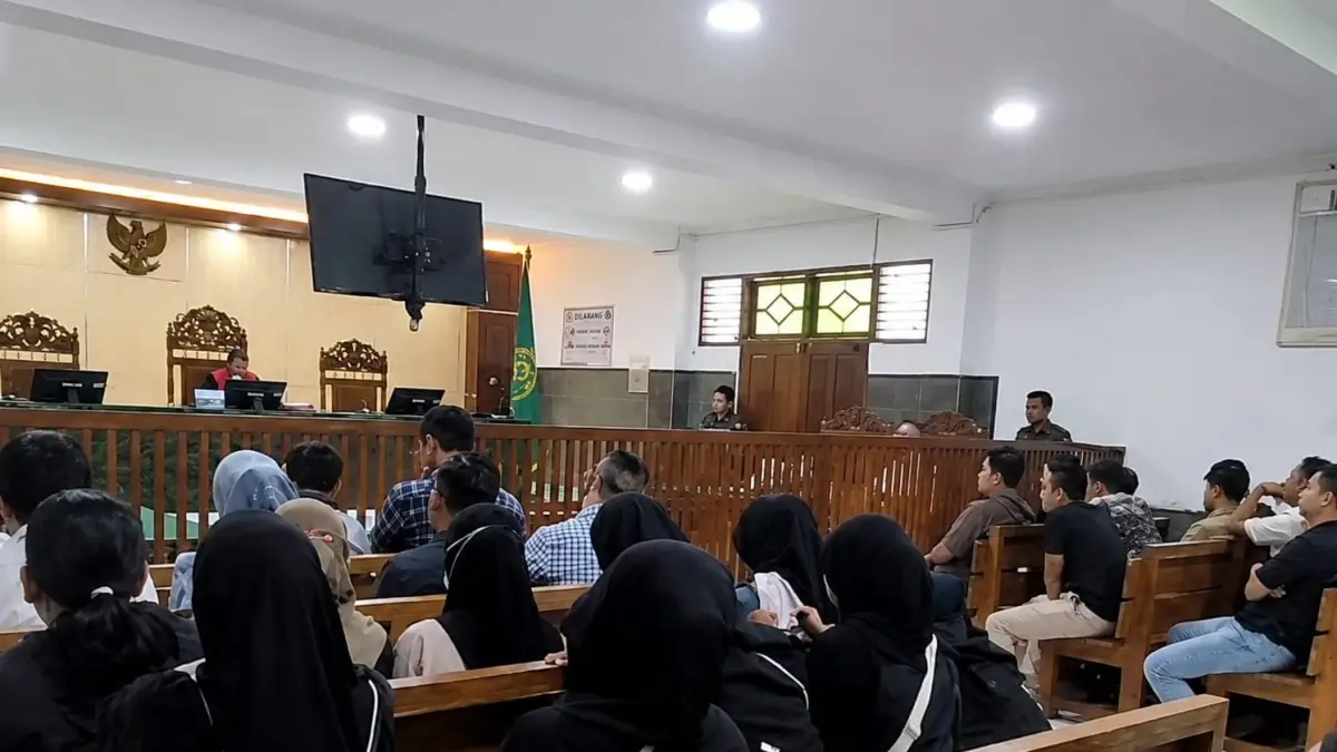 SUASANA SIDANG : Suasana sidang putusan&nbsp;Praperadilan AH, kasus padepokan Padang Ati, di PN Pekalongan, Selasa (1/9/2026).(IST)