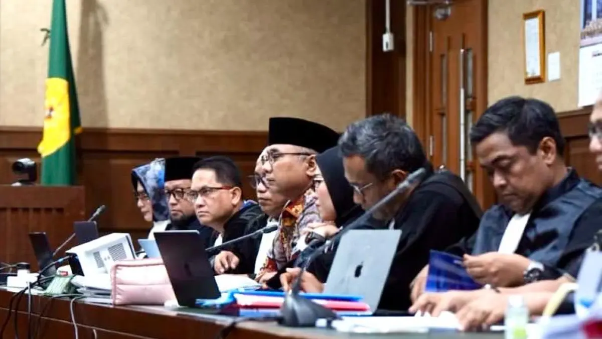 Sidang perkara dugaan korupsi pengelolaan kuota haji tambahan 2023-2024 yang menjerat mantan Menteri Agama Yaqut Cholil Qoumas.&nbsp;