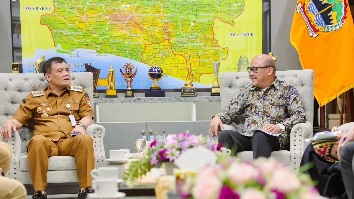 Gubernur Ahmad Luthfi  menerima delegasi Sekretariat Wakil Presiden di Kantor Gubernur, Semarang, Senin (21/9/2026).