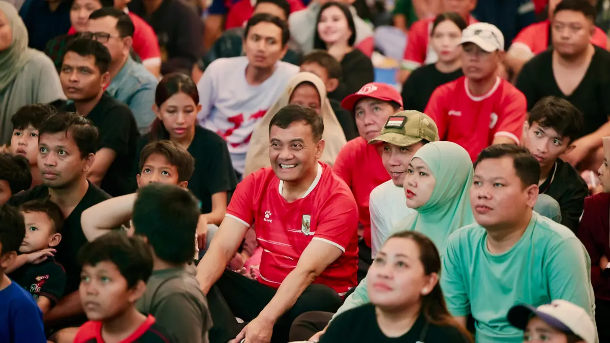 Nobar Timnas di Halaman Kantor Gubernur Jateng (ist)
