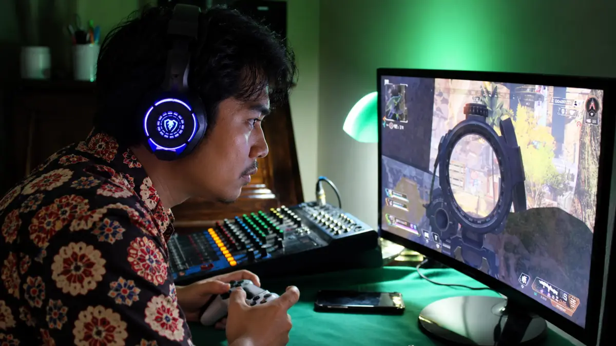 ILUSTRASI MAEN GAME (Ai)