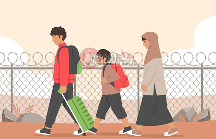 ilustrasi pengungsi rohingya