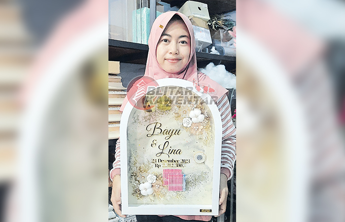 ELEGAN: Tren mahar saat ini lebih simpel tapi tetap terlihat elegan dengan hiasan dried flower.