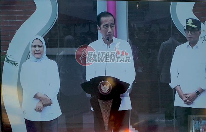 VIRTUAL: Jokowi meresmikan Terminal Tipe A Patria Blitar, kemarin (2/1/2024).