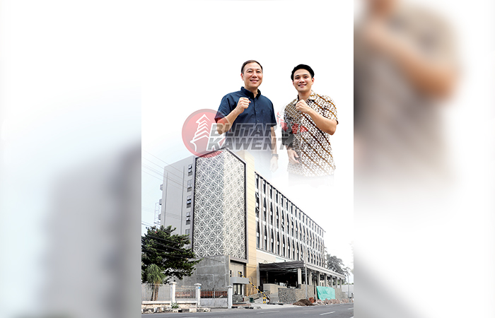 MEGAH: Hotel Santika yang berdiri di jalan Ir Soekarno Kota Blitar. Hunian representatif itu segera grand opening.