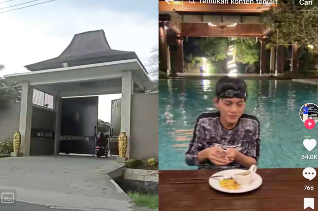 Rumah Haji Beky terlihat dari luar dan fasilitas di dalamnya