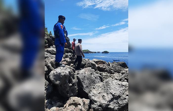 NIHIL: Tim gabungan sedang memantau perairan Blitar Selatan tempat hilangnya pemancing,kamis (8/2).