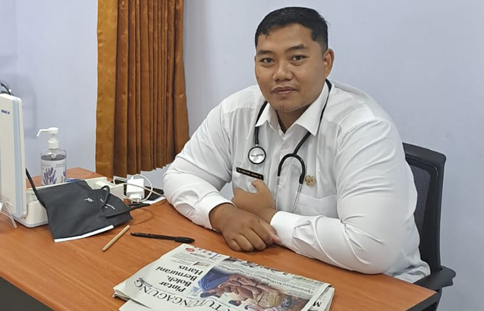 Kepala Puskesmas Suruhwadang, dr Oscar Nova Pahlevi