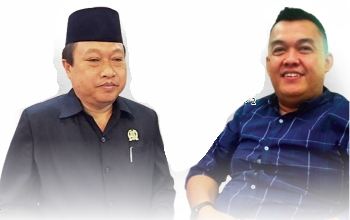 Yasin Hermanto, ketua DPC PKB Kota Blitar (kiri) dan Yohan Tri Waluyo, Kader partai Gerindra (kanan)