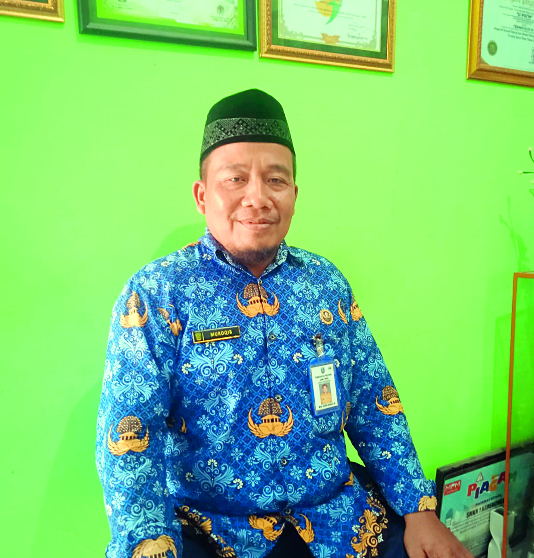 Muroqib, guru produktif perikanan SMKN 1 Kademangan jurusan agribisnis perikanan air tawar