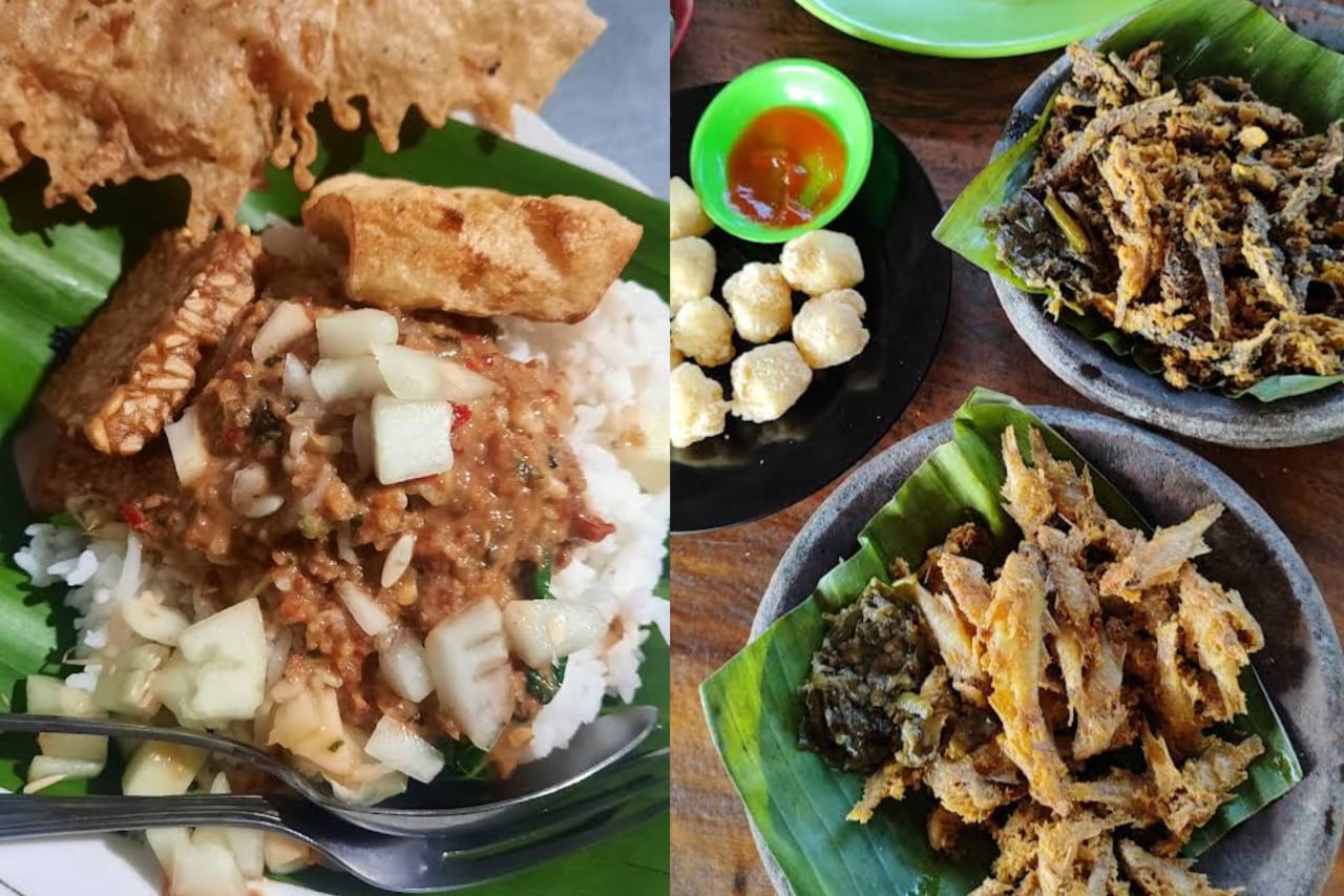 Kudapan pecel dan uceng asli Blitar yang enak dan murah