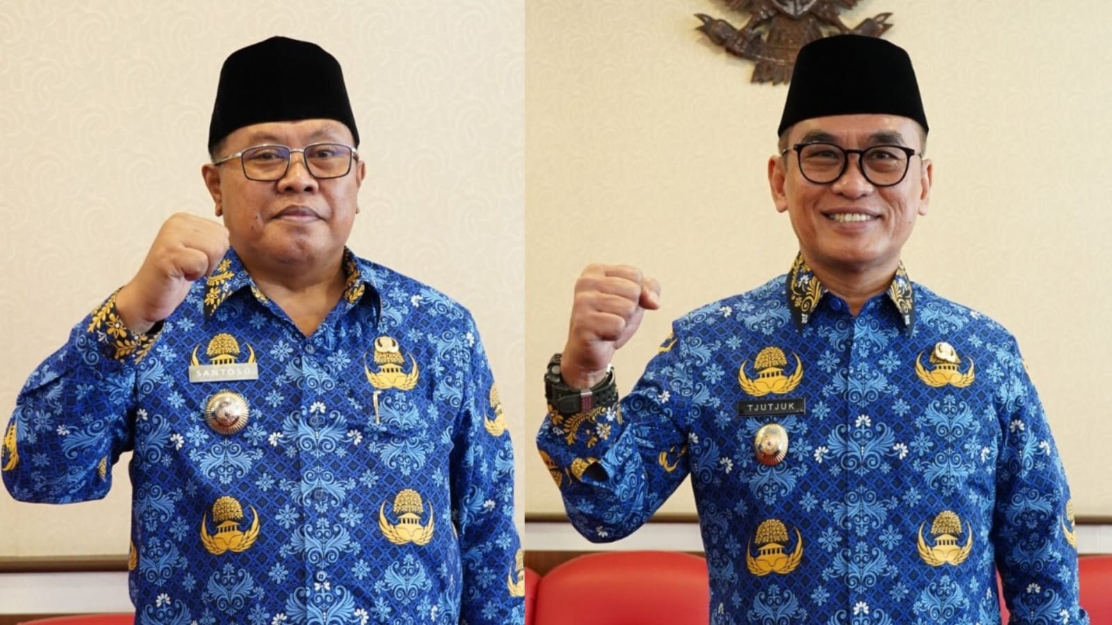 SANTOSO (Wali Kota Blitar) TJUJUK SUNARIO (Wakil Wali Kota)
