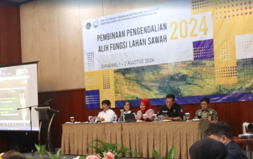 Agenda Pembinaan Pengendalian Alih Fungsi Lahan Sawah di Provinsi Jawa Tengah dan Daerah Istimewa Yogyakarta (DIY), Kamis (01/08/2024) di Novotel Hotel Kota Semarang.