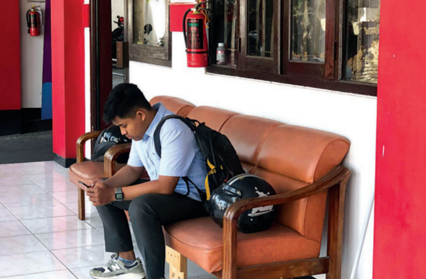 DILARANG MEROKOK: Salah satu ruang kawasan tidak boleh merokok di salah satu lembaga sekolah di Kota Blitar.