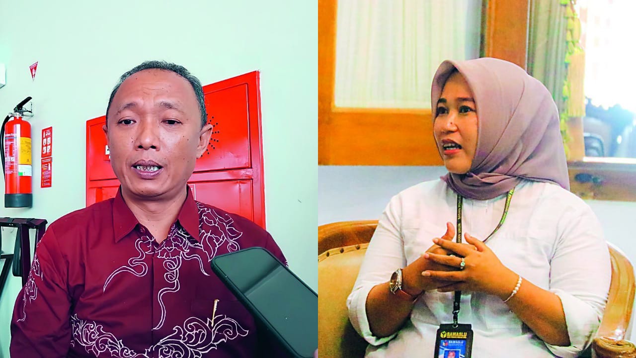 A. WARITS Ketua Bawaslu Jatim & NUR IDA FITRIA Ketua Bawaslu Kabupaten Blitar.