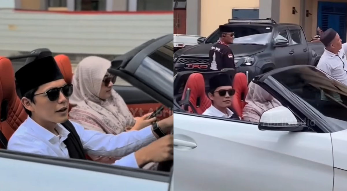 Gus Iqdam mengendarai mobil sport BMW saat berangkat ke IKN pada Minggu (6/10/2024)