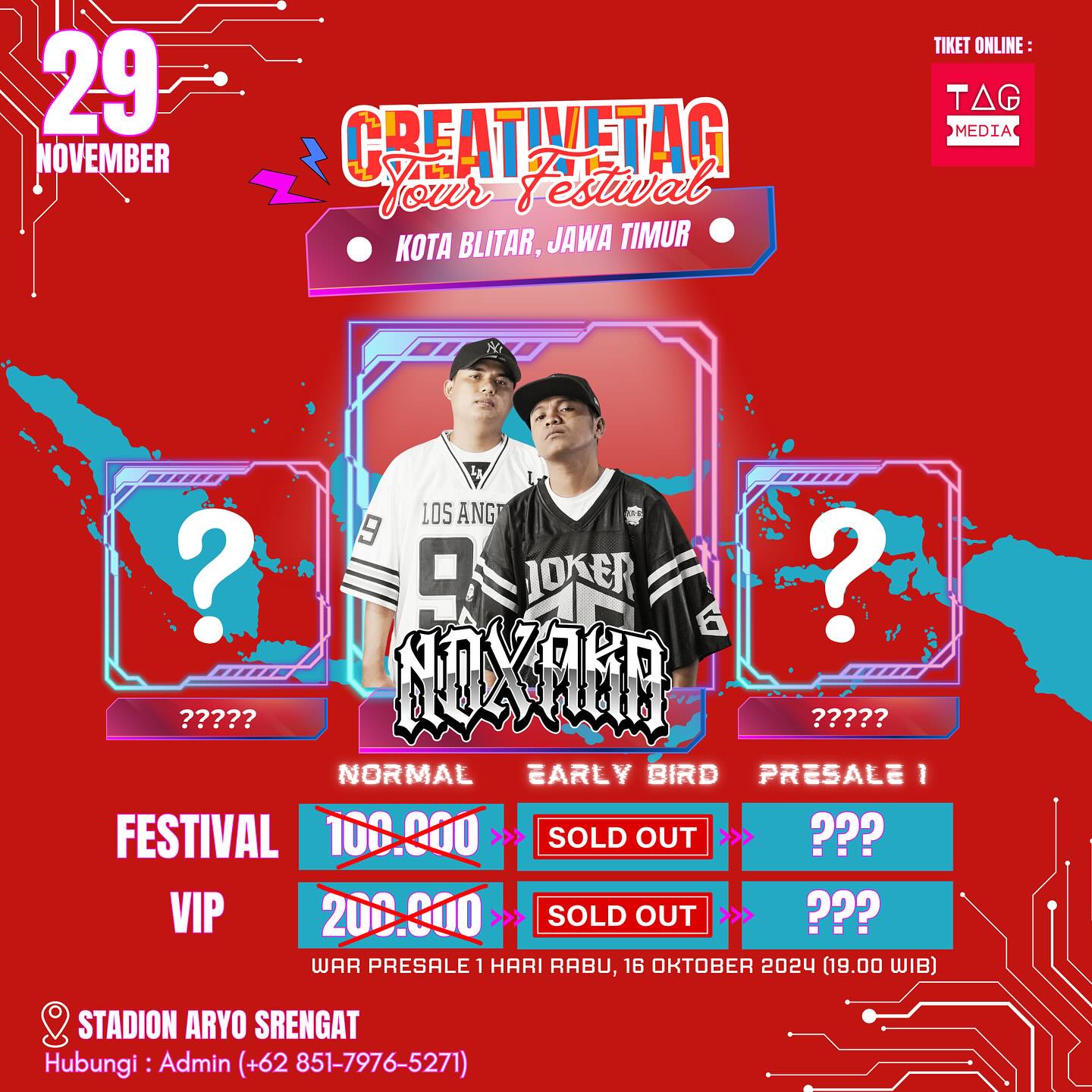 Konser musik Creativetag Tour Festival siap memeriahkan panggung Blitar pada Jumat (29/10/2024)