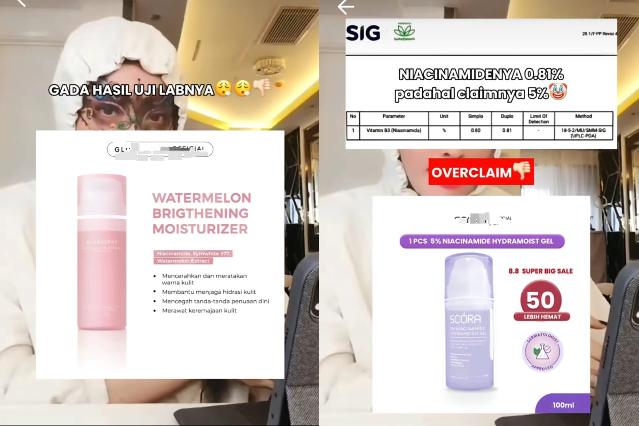 Produk skincareyang dibongkar dokter detektif akibat overclaim kandungan