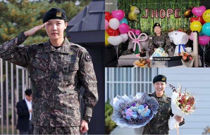 Selesaikan wamil, J-Hope BTS kembali sapa penggemar dengan senyum sumringah nya