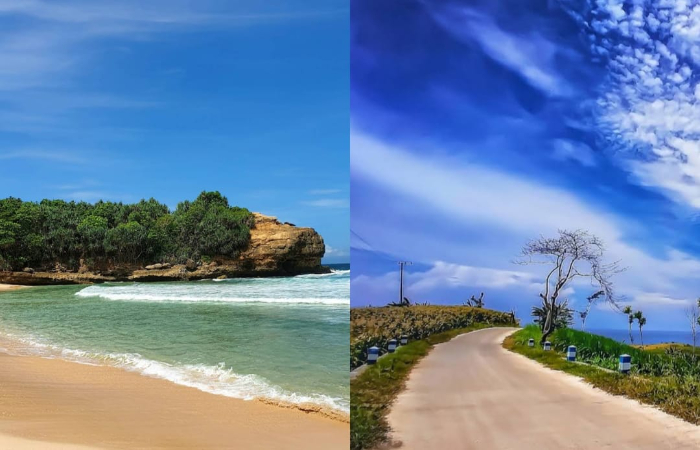 Pesona Pantai Pudak, yang terletak di Dusun Banyuurip, Desa Ngadipuro, Kecamatan Wonotirto, Kabupaten Blitar