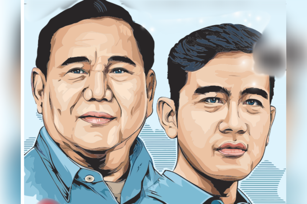 Ilustrasi presiden Prabowo Subianto dan Gibran Rakabuming