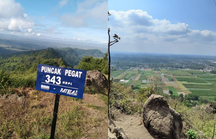 Daya tarik Gunung Pegat adalah pemandangan hijau dan udara segar yang dapat dinikmati dari puncaknya. (gmaps.com)