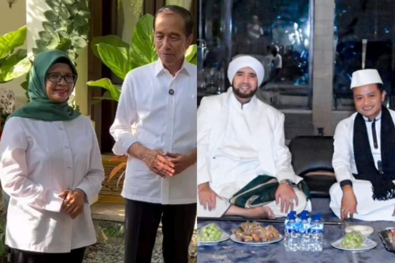 Calon wakil bupati, Beky Herdihansah bersama Habib Syech dan Rindu bertemu dengan mantan presiden, Joko Widodo