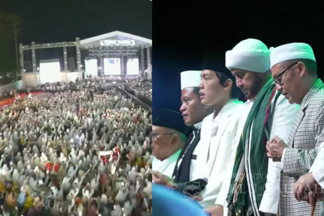 Lautan manusia penuhi peringatan maulid nabi bersama Habib Syekh dan Gus Iqdam