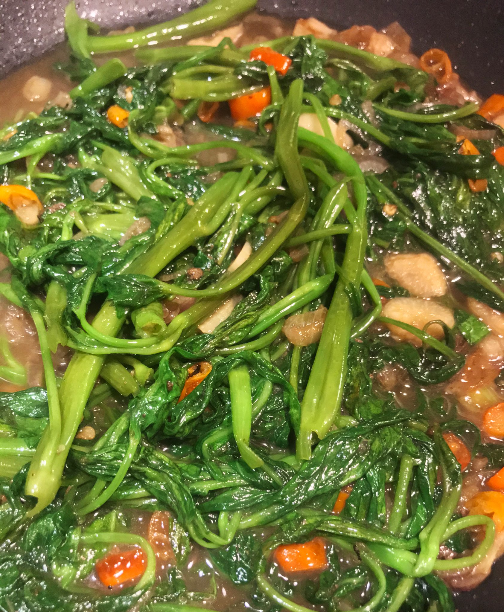 Penampakan tumis kangkung yang menggugah selera