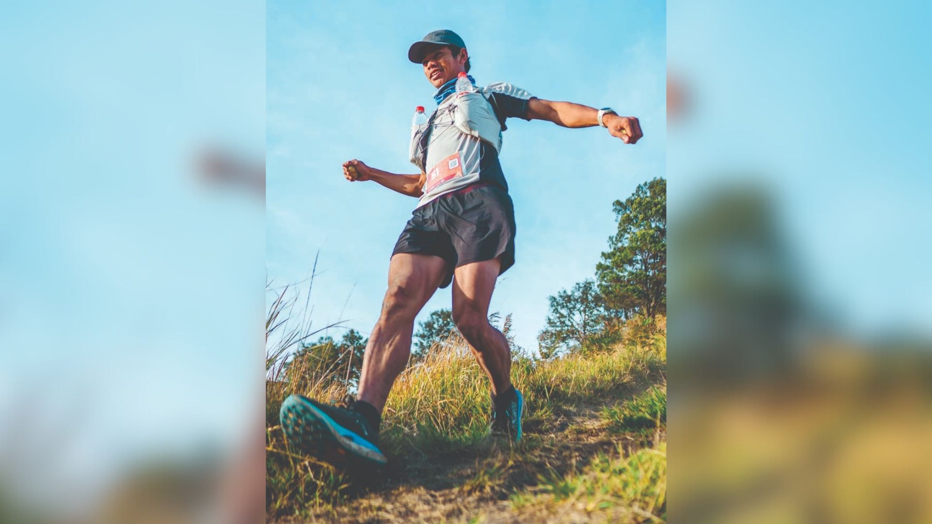 MENANTANG: Muhammad Ma&rsquo;mun Khariri saat mengikuti event  Broder50 (Bromo Desert kategori 50km) yang diselenggarakan  komunitas Malang Trail Runners beberapa waktu lalu.