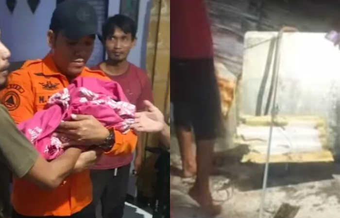 peristiwa pembuangan bayi yang mengejutkan warga Jalan Pacarkeling Gang VI No 41 pada Sabtu (2/11)