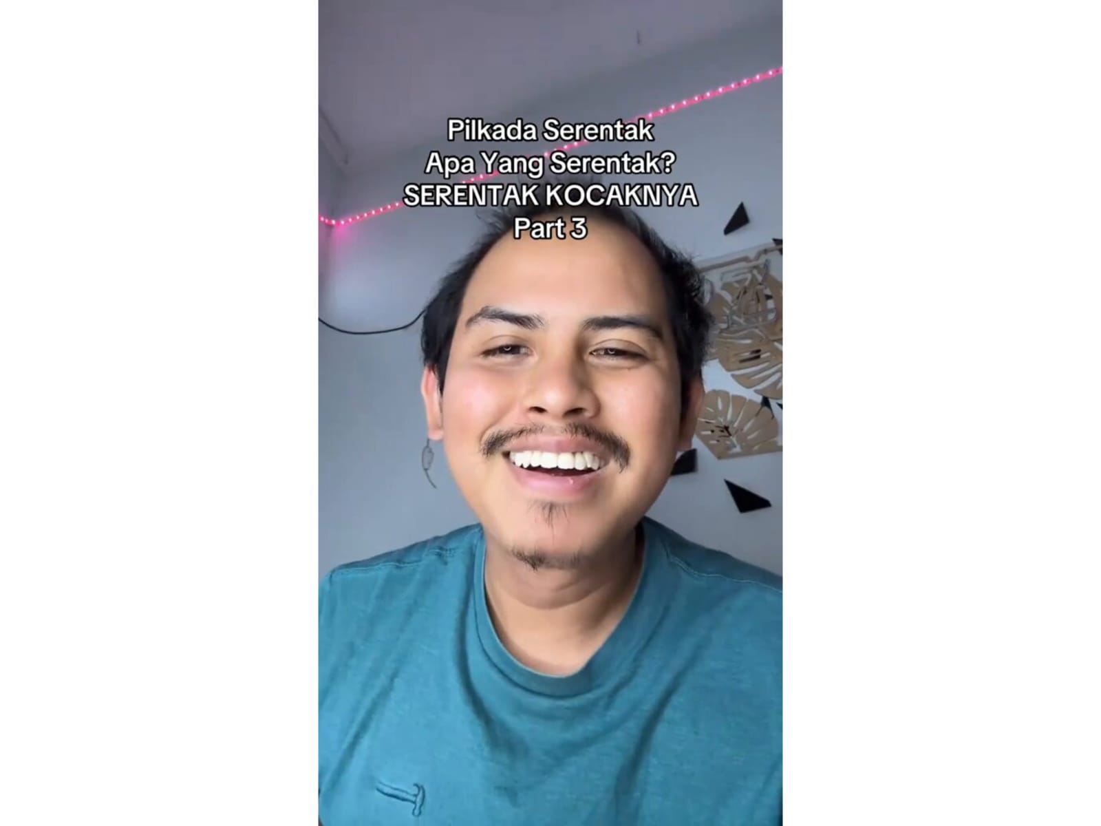 Tiktokers Rifki Safreza memberikan sindiran terhadap isu contekan yang dibawa salah satu paslon dalam debat Pilkada 2024 Kabupaten Blitar